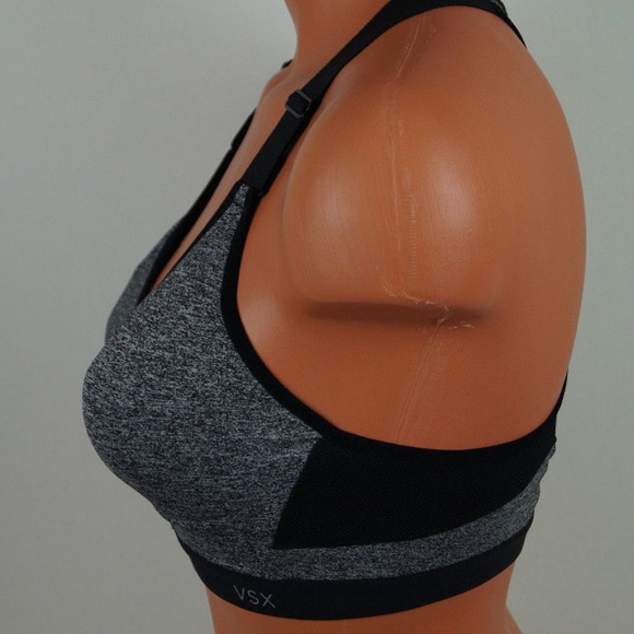 Victoria's Secret VSX Gray Zip Front Bra 32C - Picture 3 of 4